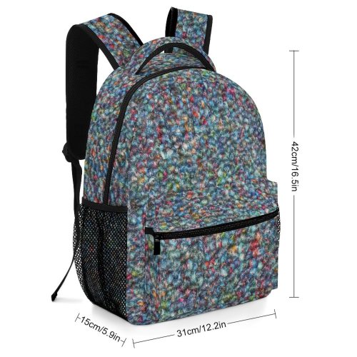 yanfind Children's Backpack Carpet Rug Fibers Texture Woven Fabric Woolen Preschool Nursery Travel Bag
