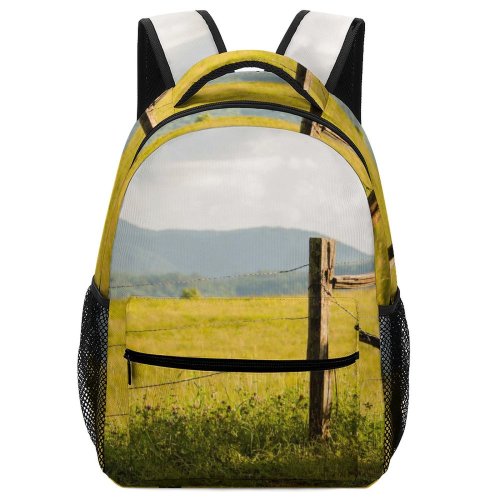 yanfind Children's Backpack Field Grassland Outdoors Countryside Farm Rural Meadow Cades Cove Tennessee Usa Pasture Preschool Nursery Travel Bag
