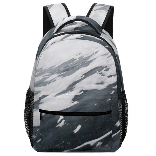 yanfind Children's Backpack Field Winter Wood Reed Grass Frost Transparent Snow Lake River Frozen Preschool Nursery Travel Bag