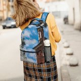yanfind Children's Backpack Keyboard Spire Real  Domain Love Dog Sunset Light Architecture Ocean Preschool Nursery Travel Bag