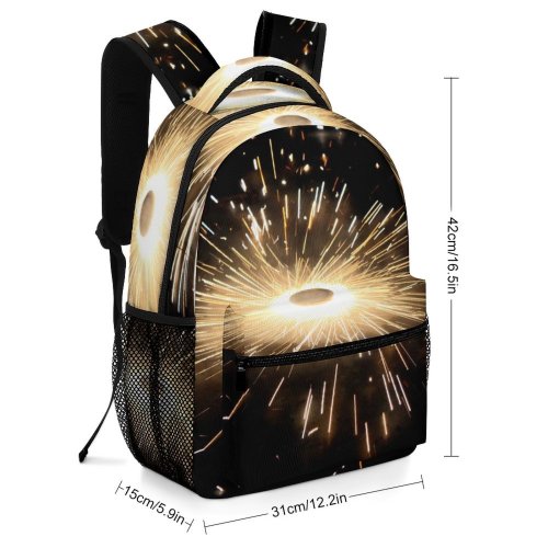yanfind Children's Backpack Fireworks Ground Spinners Abstract Celebrate Charkhi Diwali Fire Flash Fun Wheels Preschool Nursery Travel Bag