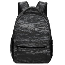 yanfind Children's Backpack Dark H Ripple O Grey Sea Liquid Bird's Preschool Nursery Travel Bag