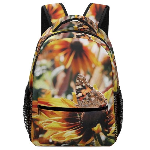 yanfind Children's Backpack Butterfly Flower Plant Insect Invertebrate Asteraceae  Monarch Pollen Petal Plants Focus Preschool Nursery Travel Bag