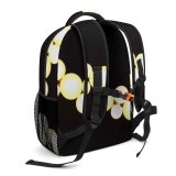 yanfind Children's Backpack  Festival Dark Shining Illuminated Lights Luminescence Sparkling Abstract Round Shot Art Preschool Nursery Travel Bag