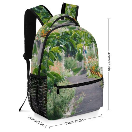 yanfind Children's Backpack Garden Outdoors Arbour Plant Flower Wildflowers Spring Countryside Botanical Persimon Trees Preschool Nursery Travel Bag