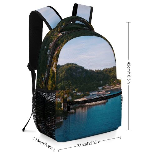 yanfind Children's Backpack Bay Stavanger Beautiful Forest Norway Port Landscape Daylight Travel Island Marina Beach Preschool Nursery Travel Bag