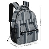 yanfind Children's Backpack Hardware Building Window Curtain Stock Grey Urban Abstract City Free Electronics Preschool Nursery Travel Bag