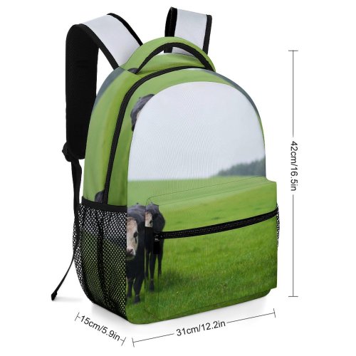 yanfind Children's Backpack Field Cattle Cow Grassland Outdoors Countryside Farm Rural Pasture Scotland Meadow Grazing Preschool Nursery Travel Bag