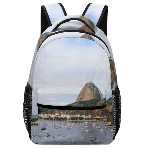 yanfind Children's Backpack Bay Cityview Coast City Vacation Landscape Daylight Travel Island Beach  Watercrafts Preschool Nursery Travel Bag