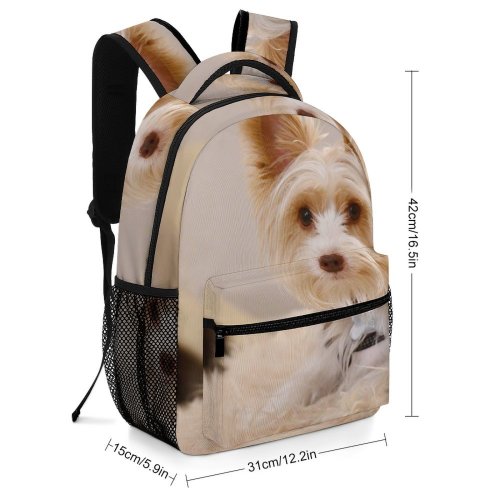 yanfind Children's Backpack Nose Pet Button Domain Relaxed  Tiny Doggy Pictures Pure Groomed Preschool Nursery Travel Bag