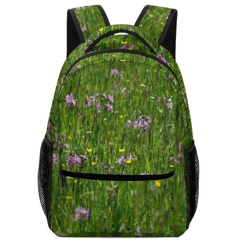 yanfind Children's Backpack Field Grassland Outdoors Countryside Farm Rural Meadow Plant  Flower Dianthus Preschool Nursery Travel Bag