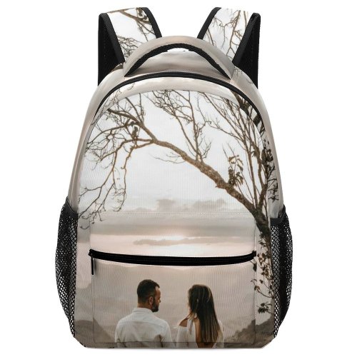 yanfind Children's Backpack Dress Tree Winter Girl Together Fog Romance Engagement Bride Sunset Landscape Happiness Preschool Nursery Travel Bag