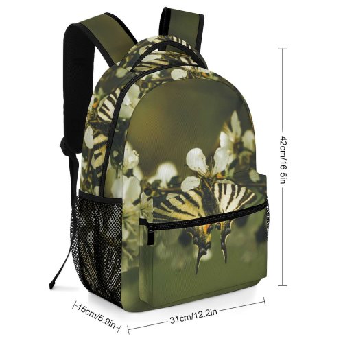 yanfind Children's Backpack Butterfly Flower Insect Invertebrate Plant  Petal Bee Honey Birds Monarch Spring Preschool Nursery Travel Bag