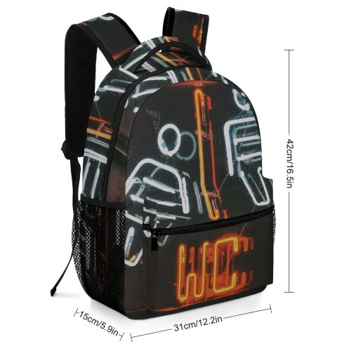 yanfind Children's Backpack Dark Signalise Design Lights Display Signage Preschool Nursery Travel Bag