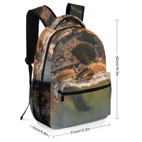 yanfind Children's Backpack Geography Planet Travel Exploration Universe Buildings Ball Beach Shaped Spherical Tiny Preschool Nursery Travel Bag