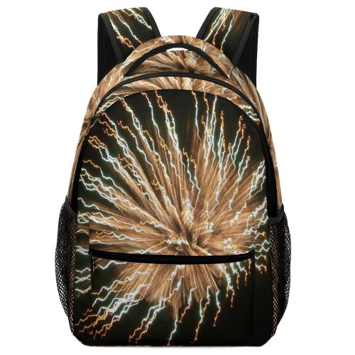 yanfind Children's Backpack Fireworks Diwali Darkness Midnight Festival Fte Event Year's Eve Preschool Nursery Travel Bag