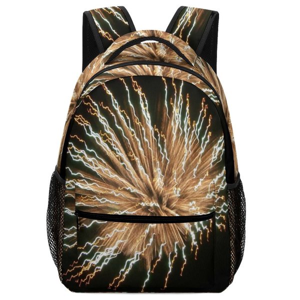 yanfind Children's Backpack Fireworks Diwali Darkness Midnight Festival Fte Event Year's Eve Preschool Nursery Travel Bag
