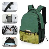 yanfind Children's Backpack Field Grassland Outdoors Countryside Farm Grazing Meadow Pasture Ranch Rural Horse Land Preschool Nursery Travel Bag