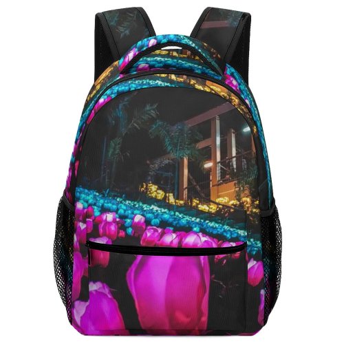 yanfind Children's Backpack Art Evening Travel Dark Lighted Outdoors Decoration Flowers Illuminated Lights Preschool Nursery Travel Bag