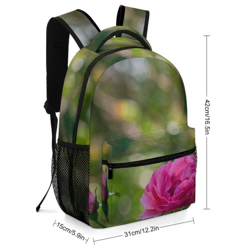 yanfind Children's Backpack Flower Plant  Geranium Rose Alsace France Petal Feminine Preschool Nursery Travel Bag