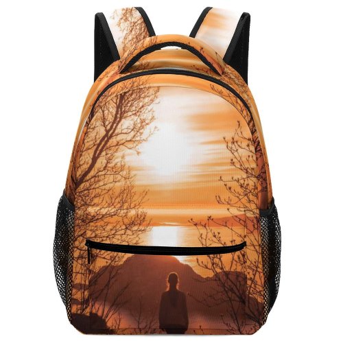 yanfind Children's Backpack Backlit Tree Skyscape Beautiful Norway Clouds Sunset Landscape Evening Light Beach Bare Preschool Nursery Travel Bag