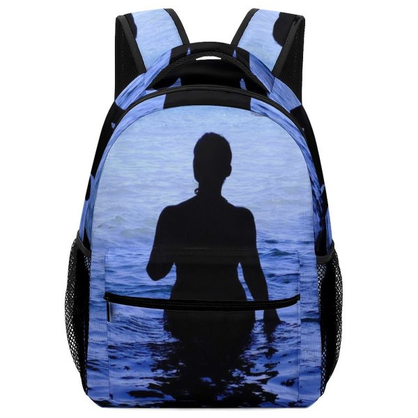 yanfind Children's Backpack Dark Sunset Travel Light Cave Beach Outdoors Seashore Dawn Cloudy Preschool Nursery Travel Bag