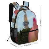 yanfind Children's Backpack Flower Architecture Building Spire Steeple  Plant  Rose Lily Tokyo Ueno Preschool Nursery Travel Bag