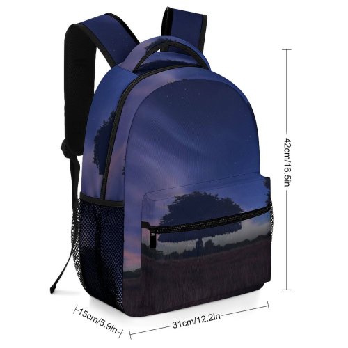 yanfind Children's Backpack Farm Evening Silhouette Sky Field Trees Countryside Preschool Nursery Travel Bag