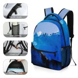 yanfind Children's Backpack Arctic Birds  Iceland  Snow Domain Public Winter  Outdoors Preschool Nursery Travel Bag