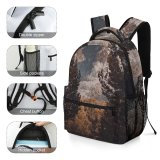 yanfind Children's Backpack Abies Road Pine Plant Spruce Pictures Outdoors Unsaturated Tree Fir Preschool Nursery Travel Bag