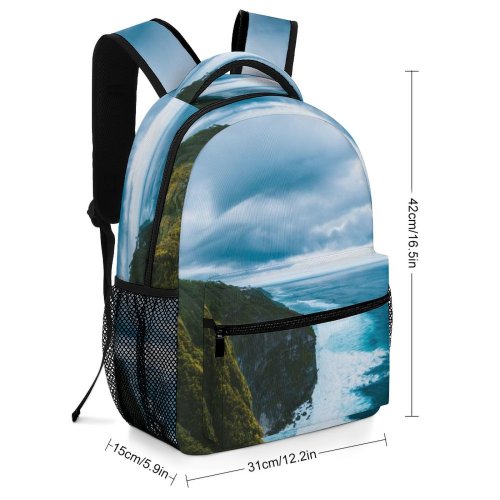 yanfind Children's Backpack Bay Beautiful Coast Vacation Scenery Coastline Clouds Sunset Landscape Daylight Travel Island Preschool Nursery Travel Bag