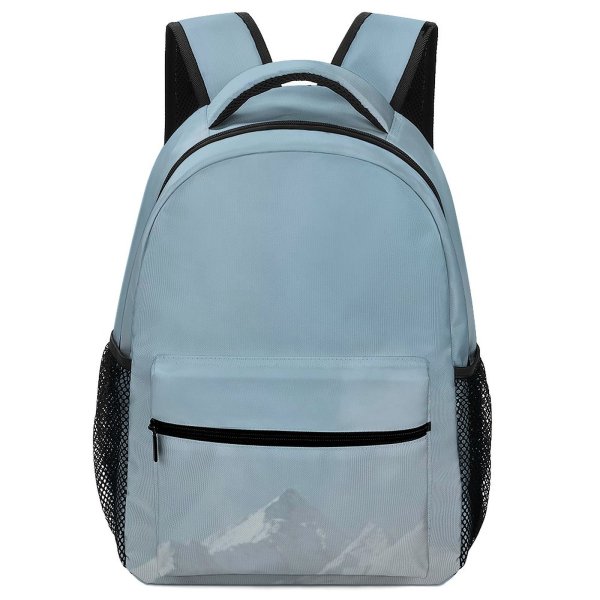 yanfind Children's Backpack Grey  Alps Outdoors Foggy Fog Mist Peak Sky Cloud Snow Landscape Preschool Nursery Travel Bag