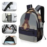 yanfind Children's Backpack  Lightbulb Glass Electricity Energy Incandescent Outdoors  Light Illuminated Lamp Dusk Preschool Nursery Travel Bag