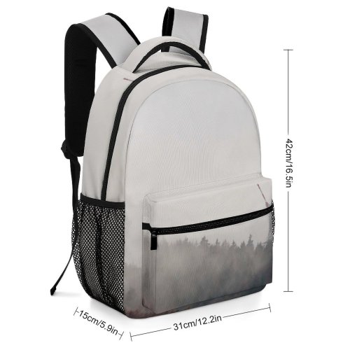 yanfind Children's Backpack Grey Fog Outdoors Mist  Zlín Esko Architecture Building Spire Steeple Cloud Preschool Nursery Travel Bag