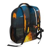 yanfind Children's Backpack Forest Burn Danger Wood Fire Landscape Ash Travel Outdoors Scenic Flame Preschool Nursery Travel Bag