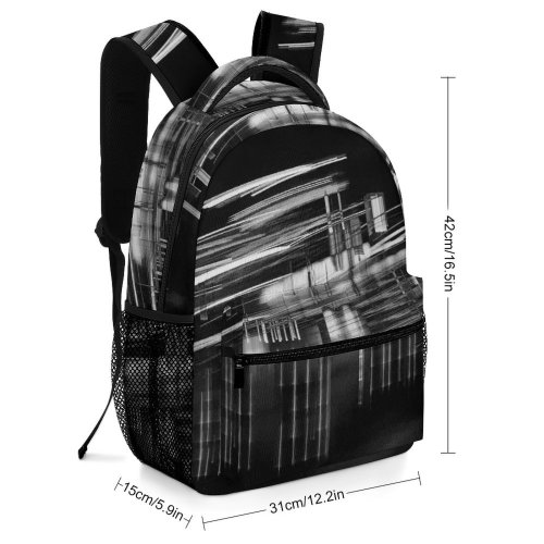 yanfind Children's Backpack Detail Shimmer Dynamic Magic Dark Design Decor Shiny Illuminate Lamp Stripe Structure Preschool Nursery Travel Bag