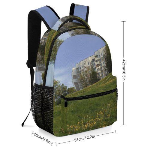yanfind Children's Backpack Field Grassland Outdoors Countryside Farm Rural Meadow Grass Plant Novopolotsk Беларусь Pasture Preschool Nursery Travel Bag