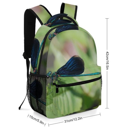 yanfind Children's Backpack Insect Leaves Fly Damselfly Invertebrate Dragonflies Damseflies Net Winged Insects Preschool Nursery Travel Bag
