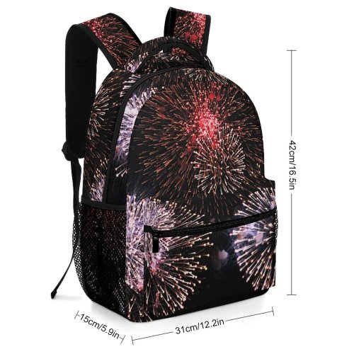 yanfind Children's Backpack Fire Fireworks Festival Ligths Midnight Year's Eve Darkness Event Fte Diwali Preschool Nursery Travel Bag