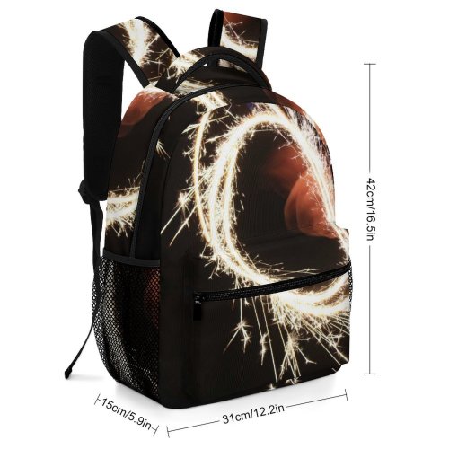 yanfind Children's Backpack Night Free Pictures Fireworks Sparklers  Outdoors Light Images Preschool Nursery Travel Bag