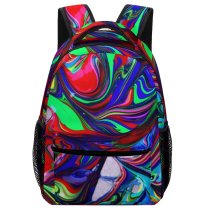 yanfind Children's Backpack Expressionism Design Artsy Artistic Colours Colorful Multicolor Pretty Abstract Trippy Creative Preschool Nursery Travel Bag
