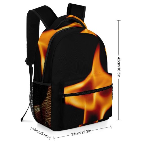 yanfind Children's Backpack Fire Flame Burn Horn Horns form Hot Heat Arson Blaze Flicker Flames Preschool Nursery Travel Bag