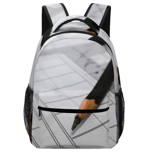 yanfind Children's Backpack  Artist Design Write Office  Blueprint Graph Lines Wood Work Project Preschool Nursery Travel Bag