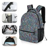 yanfind Children's Backpack Carpet Rug Fibers Texture Woven Fabric Woolen Preschool Nursery Travel Bag