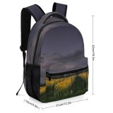 yanfind Children's Backpack Field Outdoors Grassland Oppenheim Grey Countryside Farm Rural Meadow Sky  Colorful Preschool Nursery Travel Bag
