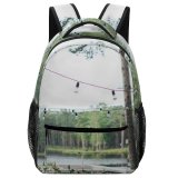 yanfind Children's Backpack Festive Picturesque Serene Rustic Tree Freedom Chill Forest Cater Authentic Silent Preschool Nursery Travel Bag