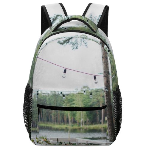 yanfind Children's Backpack Festive Picturesque Serene Rustic Tree Freedom Chill Forest Cater Authentic Silent Preschool Nursery Travel Bag