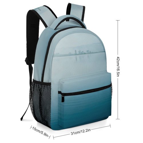 yanfind Children's Backpack Horizon Calm Fog Mariupol' Morning Abstract Dense Mist Sky Dawn Dusk Outdoors Preschool Nursery Travel Bag