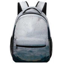 yanfind Children's Backpack Art Glass Travel Dark  Atlantic Sea Aesthetic Round Ball Shaped Ocean Preschool Nursery Travel Bag