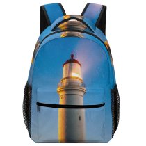 yanfind Children's Backpack Lighthouse Sky   Night Light IPhone Architecture Cape Nelson Preschool Nursery Travel Bag